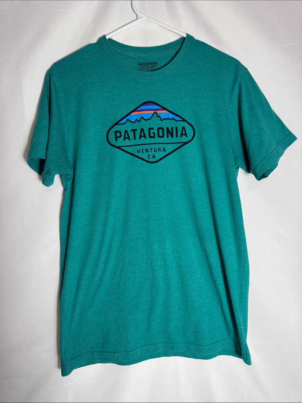 Patagonia Men's Medium Slim Fit Ventura CA Graphic T-Shirt Teal M
